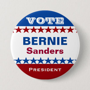 Stemming President Bernie Sanders Ronde Button 7,6 Cm