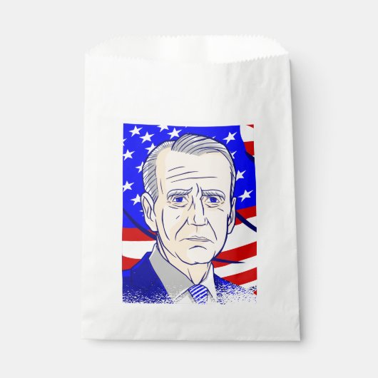 Stemming president Biden Amerikaanse vlag Bedankzakje (Voorkant)