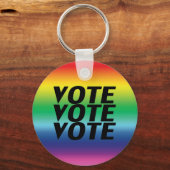 stemming : pride lgbtq lgbt regenboogkleuren sleutelhanger (Voorkant)