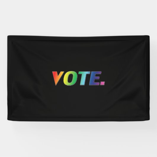 "Stemming" Pride lgbtq lgbt regenboogvlagkleuren z Spandoek (Horizontaal)