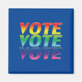 Stemming: Pride regenboogkleuren blauw Magneet (Voorkant)