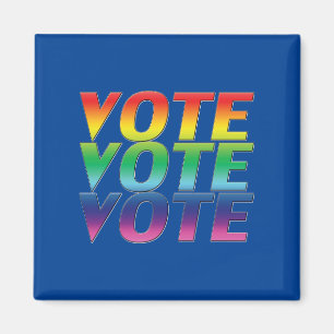 Stemming: Pride regenboogkleuren blauw Magneet