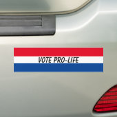 Stemming Pro-Life USA Patriottisch Christelijk Bumpersticker (Op auto)