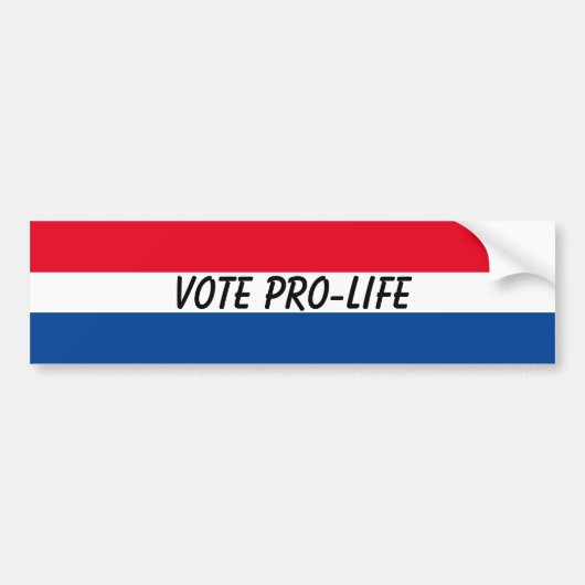 Stemming Pro-Life USA Patriottisch Christelijk Bumpersticker (Voorkant)