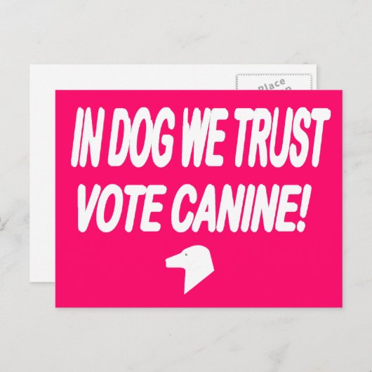 Stemming: punt met witte tekst briefkaart (Voorkant / Achterkant)