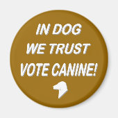 Stemming: punt met witte tekst magneet (Voorkant)