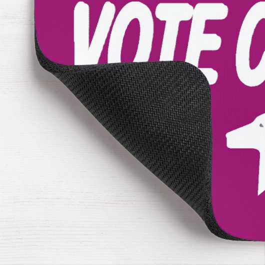 Stemming: punt met witte tekst muismat (Hoek)