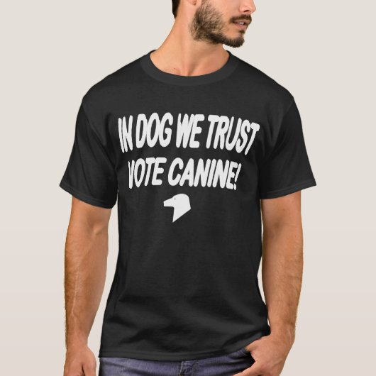 Stemming: punt met witte tekst t-shirt (Voorkant)