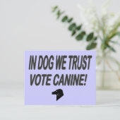 Stemming: punt met zwarte tekst briefkaart (Staand voorkant)