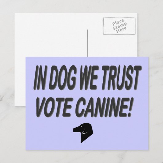 Stemming: punt met zwarte tekst briefkaart (Voorkant / Achterkant)