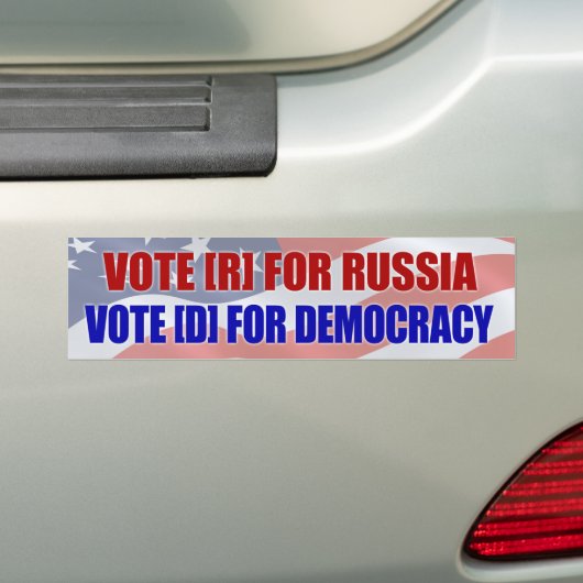 Stemming [ R ] voor Rusland Bumpersticker (Op auto)