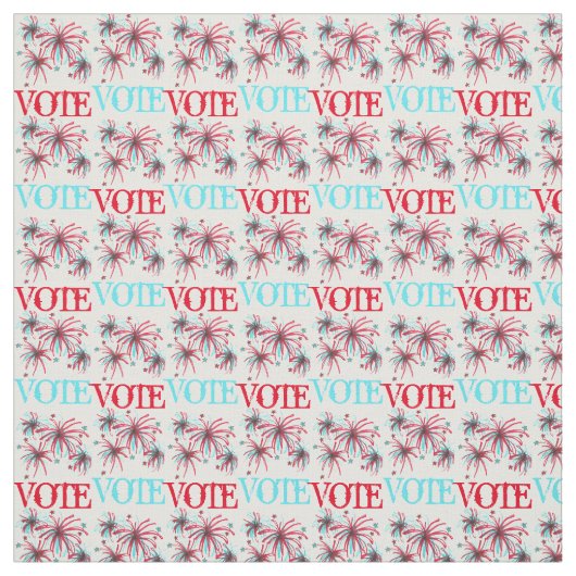 STEMMING Red Blue USA Patriottic Election Day Fire Stof (Swatch)