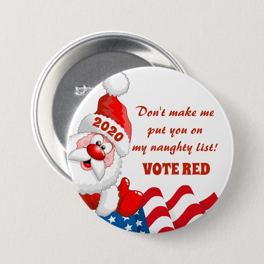 STEMMING RED - REPUBLIEK 2020 VERKIEZING RONDE BUTTON 7,6 CM (Voorkant /achterkant)