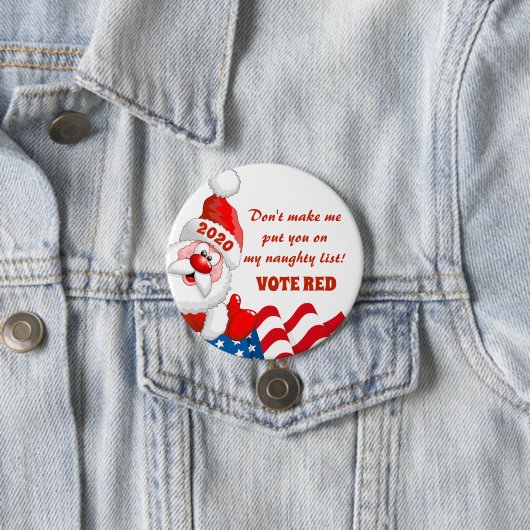 STEMMING RED - REPUBLIEK 2020 VERKIEZING RONDE BUTTON 7,6 CM (In situ)