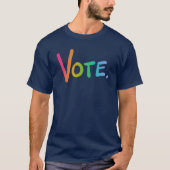 STEMMING. Regenbooggradiëntwoorden T-Shirt (Voorkant)
