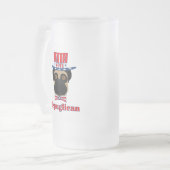 Stemming: regPUGlican Funny Pug in rood wit blauw  Matglas Bierpul (Voorkant links)