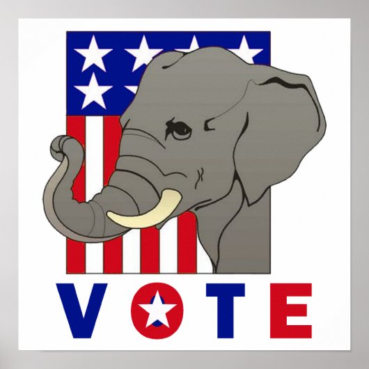 STEMMING REPUBLICAN ELEPHANT POSTER (Voorkant)