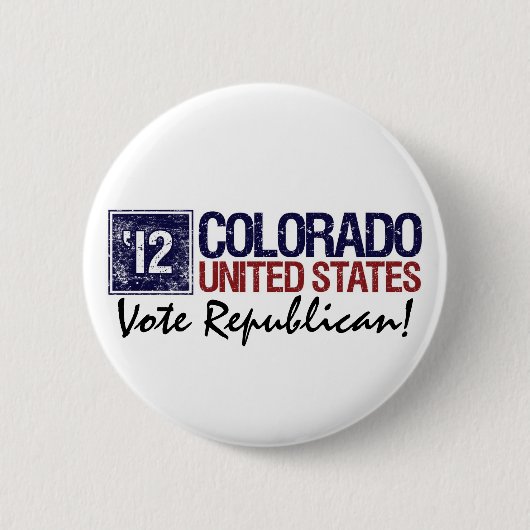 Stemming republikein 2012 - Colorado Ronde Button 5,7 Cm (Voorkant)