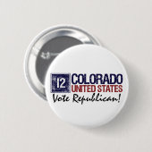 Stemming republikein 2012 - Colorado Ronde Button 5,7 Cm (Voorkant /achterkant)