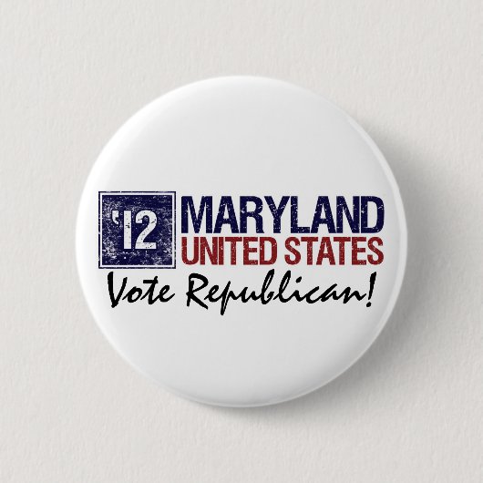 Stemming republikein 2012 - Maryland Ronde Button 5,7 Cm (Voorkant)