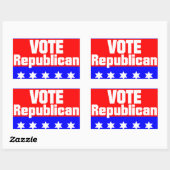 Stemming republikein rechthoekige sticker (Vel)