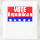 Stemming republikein rechthoekige sticker (Tas)