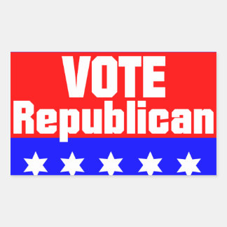 Stemming republikein rechthoekige sticker