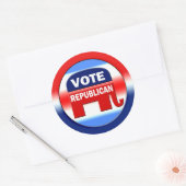 Stemming republikein ronde sticker (Envelop)