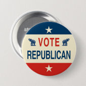 Stemming republikeinse Button (Voorkant /achterkant)