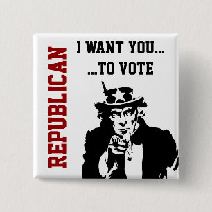 Stemming republikeinse Button