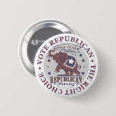 Stemming republikeinse olifantenButton Ronde Button 5,7 Cm (Voorkant /achterkant)