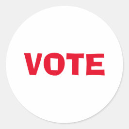 Stemming - Rode brief Politieke verkiezingen Ronde Sticker