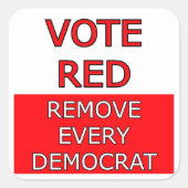 Stemming rode sticker (Voorkant)