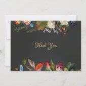 Stemming Romantisch Gotisch Rood Donker Bloemstuk  Bedankkaart (Voorkant)