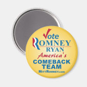 Stemming Romney Ryan - Anti Obama Magneet (Voorkant / Achterkant)