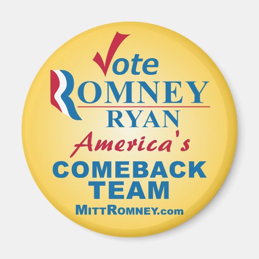 Stemming Romney Ryan - Anti Obama Magneet (Voorkant)
