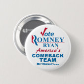 Stemming: Romney Ryan Ronde Button 5,7 Cm (Voorkant /achterkant)
