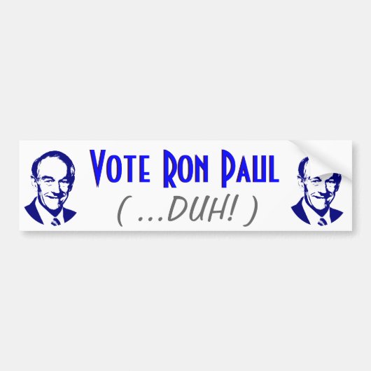 Stemming Ron Paul (Duh!) Bumpersticker (Voorkant)