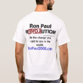 Stemming, Ron Paul, voor President, in 2008, RonPa T-shirt (Achterkant)