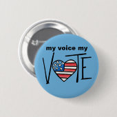 STEMMING RONDE BUTTON 5,7 CM (Voorkant /achterkant)