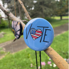 STEMMING RONDE BUTTON 5,7 CM