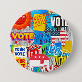 Stemming! Ronde Button 7,6 Cm (Voorkant)