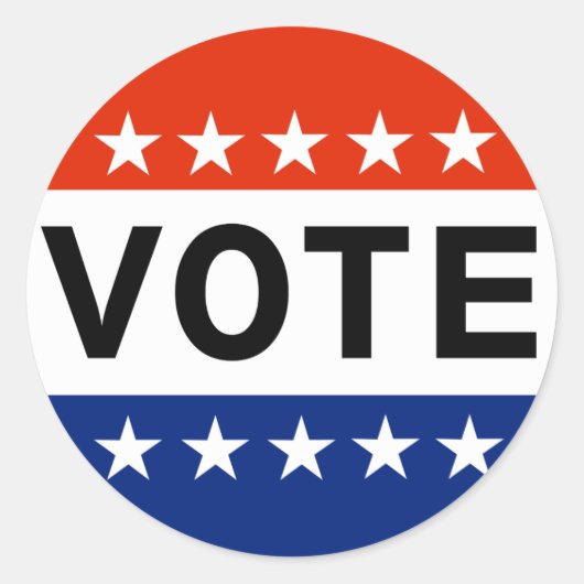 Stemming Ronde Sticker (Voorkant)