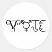 STEMMING RONDE STICKER (Voorkant)