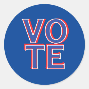Stemming Ronde Sticker Politieke Campagne Merchand