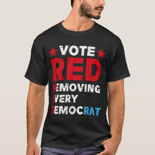 Stemming rood elke democraat verwijderen t-shirt