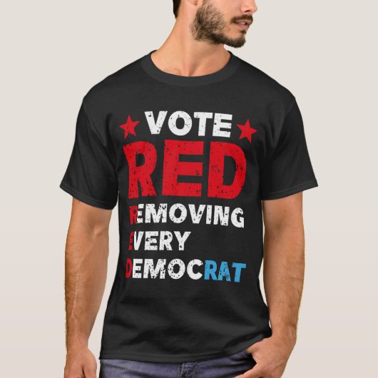 Stemming rood elke democraat verwijderen t-shirt (Voorkant)