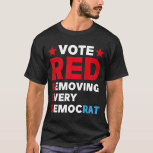 Stemming rood elke democratische antidementie verw t-shirt