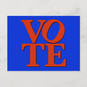 STEMMING Rood en blauw Briefkaart (Voorkant)