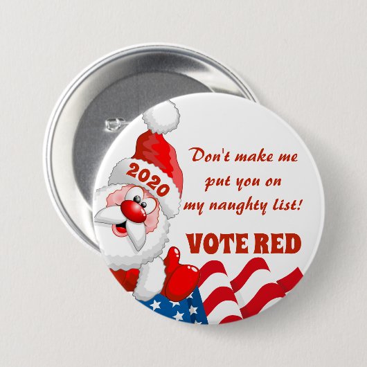 STEMMING ROOD - REPUBLIEK 2020 VERKIEZINGEN RONDE BUTTON 7,6 CM (Voorkant /achterkant)